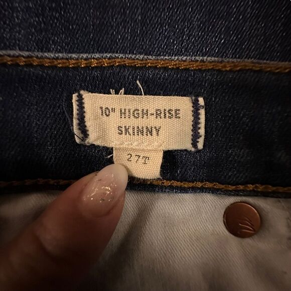 Madewell ~ High Rise 10” Skinny Jeans ~ size 27T ~ approx 29.5” inseam - Picture 6 of 13